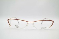 Vintage Marc Cain 80101 Kupfer Gold Halbrand Brille Brillengestell NOS