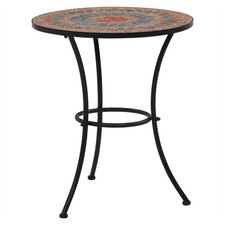 Mosaik Bistrotisch orange/grau