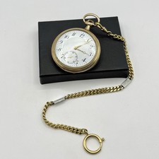 Antike Taschenuhr DRUSUS vergoldet mit Kette – Handaufzug Vintage Sammleruhr