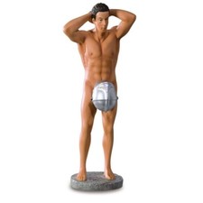 Feuerwehr Mann nur mit Helm