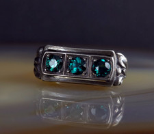 Ring Silber 925 Spinell grün