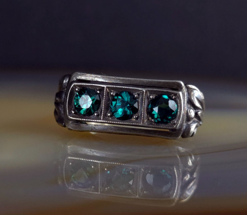 Ring silber 925 spinell - ring, grün