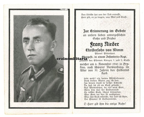 Orig sterbebild id soldat - sterbebild, 7.id