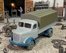 Wiking Henschel HS 100 Pritschen LKW mit Plane silbergrau taubengrau TOP