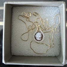 Camee Positano Italien neu Silber vergoldet