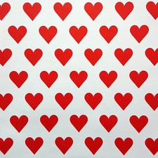 2m Geschenkpapierrolle Herzen Valentinstag Geburtstag Hochzeit Bastelpapier rot