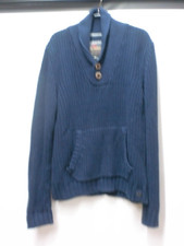 dicker blauer Strick Pullover