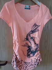 T-SHIRT Kuyichi, S,  neon, Print, NEU Organic cotton 