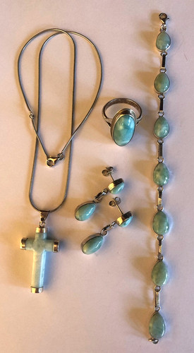 Larimar schmuckset armband - larimar,