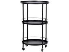 Servierwagen Dublin, schwarz, 45 x 45 x 75 cm - A