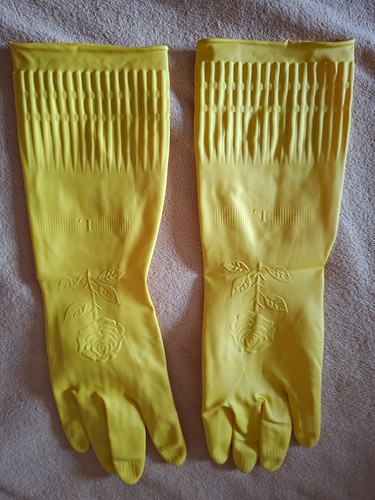 Premium gummihandschuhe gelb - premium,