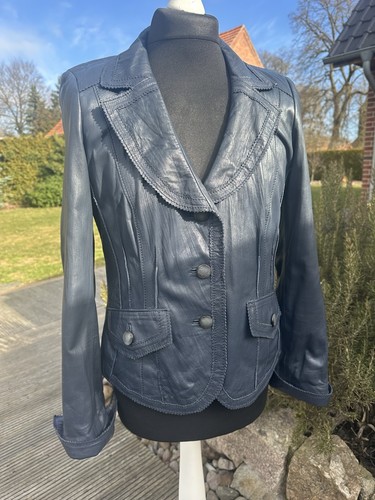 Lederjacke mit ziernähten - lederjacke,