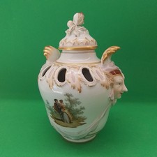 Porzellan potpourri decklvase - porzellan,
