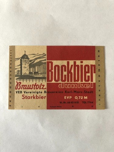 Bieretikett braustolz brauerei - bieretikett, braustolz-brauerei