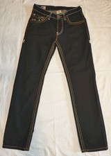 TRUE RELIGION JEANS HERREN * BILLY SUPER T * SIZE 32/34 * SCHWARZ * MADE IN USA 