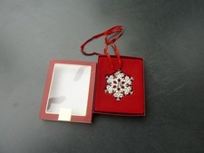 Lenox Snowflake 2008 versilbert mit blauen Glassteinen superschön und selten !!!