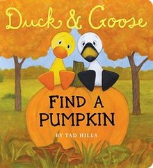 Duck goose find a pumpkin - ,