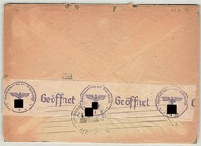 133159) Zensur-Blg (OKW-Verschluss) 2. Weltkrieg a. Blg Gnarrenburg in die USA