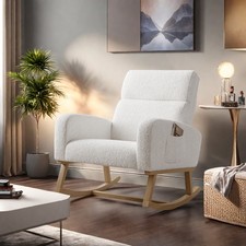 Schaukelstuhl Teddystoff