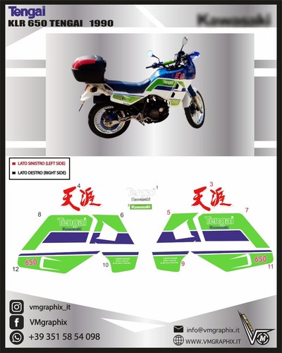 Klr 650 tenei 1991 - klr, aufkleber