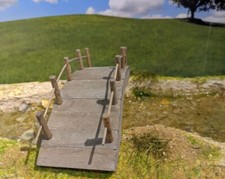 Brücke aus Holz flach für 9-12 cm Figuren Krippenzubehör menzg041