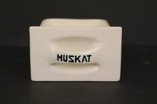 Muskat Schütte Küchenbuffet Porzellan um 1900 Gewürzschuber antik 8cmx10cm weiß