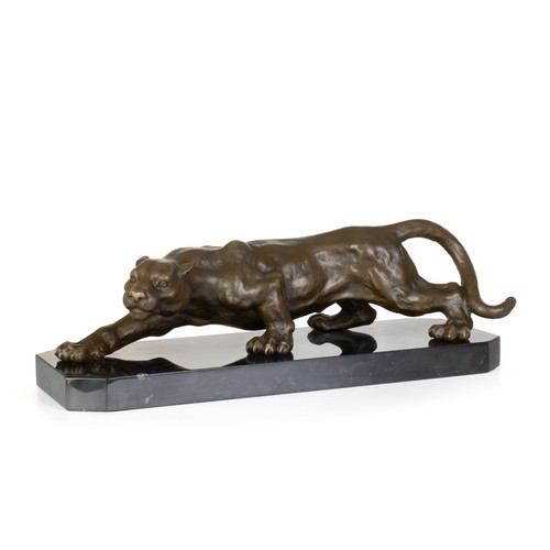 Bronzeskulptur panther - bronzeskulptur,