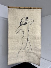 Vintage Wandteppich 50er  60er Jahre Akt