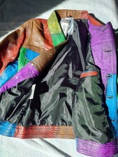 Leder-Outfit Lederjacke Lederhose Mr. Riegillio Regenbogen Farben Gay RAR