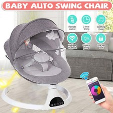 Elektrische Babywippe Wippe Schaukel Wiege mit Bluetooth Musik & Fernbedienung