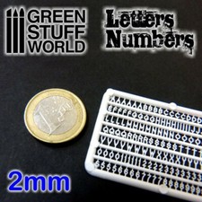 Buchstaben und Zahlen 2 mm -