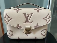 Louis Vuitton Monogram Pochette Metis Empreinte Giant Creme /Bois de Rose *NEU*
