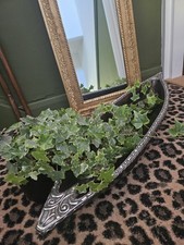 Holzschale geschnitzt. RIESIGE silbermontierte Tribal Art Zeremonienschale mit Silber 