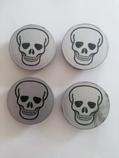 4x Felgendeckel ca. Ø 55 mm Nabenkappen Nabendeckel "Totenkopf Schädel"
