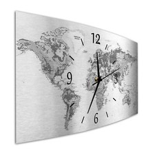 BM Wanduhr Funkwanduhr Funk Wanduhr 44 cm x 22 cm geräuschlos lautlos 9638-1SZa