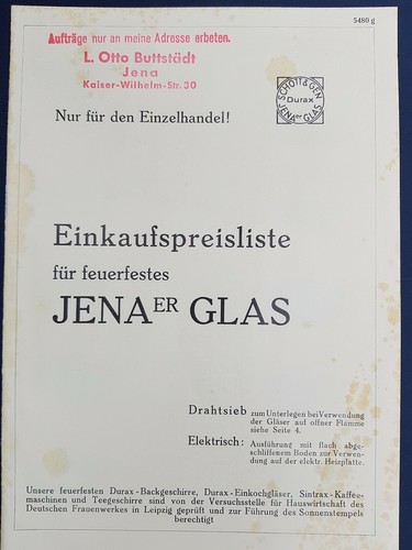 Jenaer glas preisliste - jenaer,