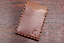 Handgefertigtes Leder-Kartenetui Hand Made Kreditkartenetui Echtleder Wallet 