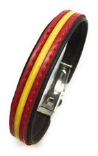 Pulsera cuero bandera España