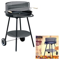 Rundgrill Holzkohlegrill mit Räder ∅52x84cm EL TORO Grillwagen Grill  BBQ