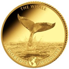 Goldmünze Wal World's