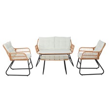 B-Ware SVITA CAPRI Balkonmöbel-Set Polyrattan Sitzgruppe Outdoor Gartenlounge