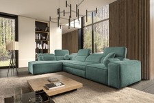 AVO XI Wohnlandschaft Ecksofa XXL mit Schlaffunktion Bettkasten Kopfstützen 26