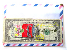 WARHOL/HARING/BASQUIAT:  "NOODLE SOUP" Echter US$ DOLLAR  signiert + skizziert