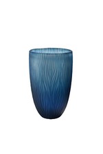 Vase Glas blau Blumenvase