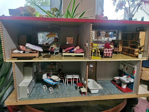 Möbliertes holz puppenhaus - möbliertes, 2