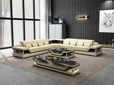 Ecksofa Schwarz mit Couchtisch