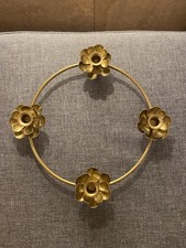 Advent  Kerzenhalter Kerzenständer Kranzhalter  Adventskranz  Metall Gold 20 cm