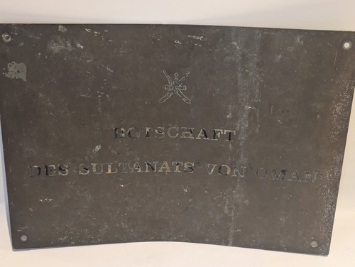 Altes metall schild - altes,