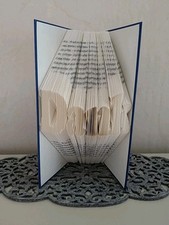 Buch gefaltet, Deko Dank