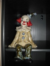 Figur Kantenhocker Clown handgefertigt und glasiert Deko - NEU
